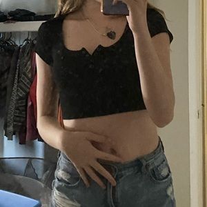 Aero cropped button down